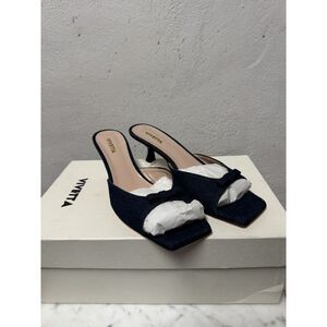 Vivetta Denim Sandal In Blue Denim Size 39 US‎ 8.5 NWD